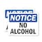 Signmission No Alcohol, 5 in W x Rectangle, Vinyl Decal OS-2PACK-NS-D-35-L-16002 - alternate 1
